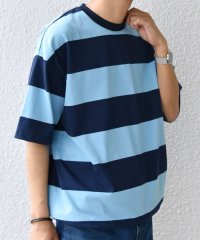 SHIPS any MEN/SHIPS any: ワイド カラー ボーダー スピンドル Tシャツ◆/508320295