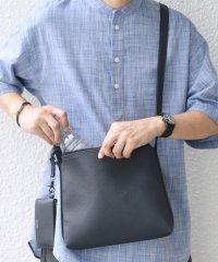 SHIPS any MEN/SHIPS any: スプリット レザー ミディアム ショルダーバッグ (カードケース付き)◆/508320301