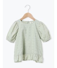 Samansa Mos2 Lagom/フラワー刺繍パフスリーブブラウス/508320752
