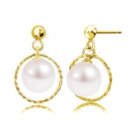 Sears/シアーズ Sears ピアス レディース 18金 K18 ゴールド パール アコヤ真珠 5.0～5.5mm 揺れる/508320881
