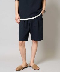a.v.v (MEN)/【イージーケア/吸水速乾/毛玉になりにくい】シアサッカーワンタックハーフパンツ/508194790