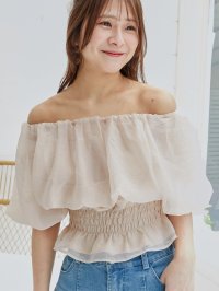 MAJESTIC LEGON/マジェスティックレゴン MAJESTIC LEGON 前後2wayバルーン袖ブラウス/508299456