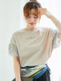 le.coeur blanc/ルクールブラン le.coeur blanc チュールねじりスリーブフレンチプルオーバー/508303107