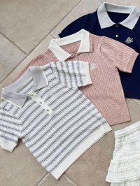 MAJESTIC LEGON/マジェスティックレゴン MAJESTIC LEGON バイカラーダブル襟ニット/508304597