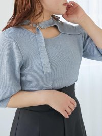 MAJESTIC LEGON/MAJESTIC LEGON シャイニーオープンデザインニット/508304789