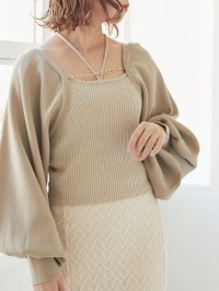 MAJESTIC LEGON/MAJESTIC LEGON チェーン付きショートニットボレロ/508304893