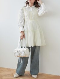 MAJESTIC LEGON/マジェスティックレゴン MAJESTIC LEGON シアーミニワンピ&シャツワンピSET/508304901
