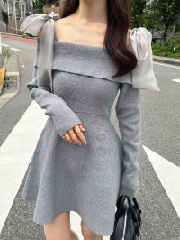 MAJESTIC LEGON/マジェスティックレゴン MAJESTIC LEGON マルチwayリボンオフショルワンピース/508304907