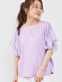 le.coeur blanc/ルクールブラン le.coeur blanc コットンシルケットコンビカットプルオーバー/508304927