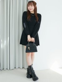 MAJESTIC LEGON/マジェスティックレゴン MAJESTIC LEGON ケーブル編みフレアニットワンピース/508305383