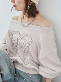 MAJESTIC LEGON/マジェスティックレゴン MAJESTIC LEGON リボンモチーフオフショルスウェット/508305586