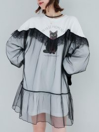 MAJESTIC LEGON/マジェスティックレゴン MAJESTIC LEGON チュールドッキングネコチャンワンピ/508305886