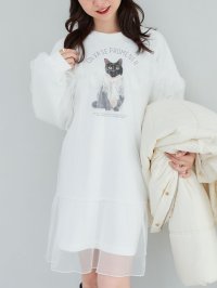 MAJESTIC LEGON/マジェスティックレゴン MAJESTIC LEGON チュールドッキングネコチャンワンピ/508305886