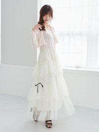 MAJESTIC LEGON/マジェスティックレゴン MAJESTIC LEGON チュールギャザーティアードスカート/508306196