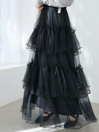 MAJESTIC LEGON/マジェスティックレゴン MAJESTIC LEGON チュールギャザーティアードスカート/508306196