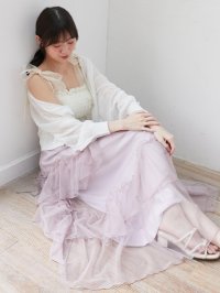 MAJESTIC LEGON/マジェスティックレゴン MAJESTIC LEGON チュールギャザーティアードスカート/508306196