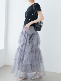 MAJESTIC LEGON/マジェスティックレゴン MAJESTIC LEGON チュールギャザーティアードスカート/508306196