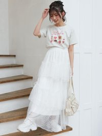 MAJESTIC LEGON/マジェスティックレゴン MAJESTIC LEGON チュールギャザーティアードスカート/508306196
