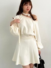 MAJESTIC LEGON/マジェスティックレゴン MAJESTIC LEGON フラワーチョーカー付きスウェットワンピ/508306982