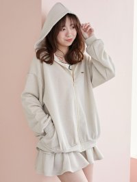 MAJESTIC LEGON/マジェスティックレゴン MAJESTIC LEGON ミディ丈裏毛ジップパーカー/508307282