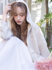 MAJESTIC LEGON/マジェスティックレゴン MAJESTIC LEGON ショート丈裏毛ジップパーカー/508307283