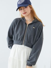 MAJESTIC LEGON/マジェスティックレゴン MAJESTIC LEGON ショート丈裏毛ジップパーカー/508307283