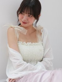 MAJESTIC LEGON/マジェスティックレゴン MAJESTIC LEGON カップ付ダブルリボンキャミソール/508307693