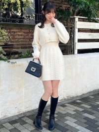 MAJESTIC LEGON/マジェスティックレゴン MAJESTIC LEGON ケーブルショートカーデセットワンピ/508307890