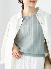le.coeur blanc/ルクールブラン le.coeur blanc シアーストライプニット/508307950