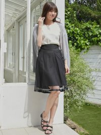 MAJESTIC LEGON/マジェスティックレゴン MAJESTIC LEGON バックレースアップフレアスカート/508308100