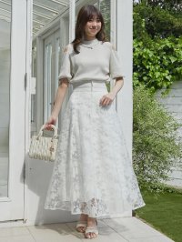 MAJESTIC LEGON/マジェスティックレゴン MAJESTIC LEGON バックレースアップフレアスカート/508308100