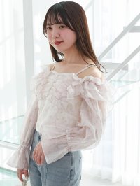 MAJESTIC LEGON/マジェスティックレゴン MAJESTIC LEGON オープンショルダーフリルブラウス/508308776