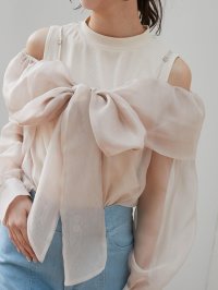 MAJESTIC LEGON/マジェスティックレゴン MAJESTIC LEGON タンクセットリボンシアーブラウス/508308779