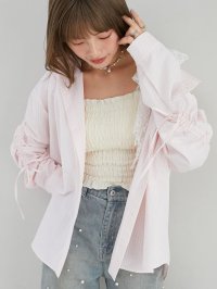 MAJESTIC LEGON/マジェスティックレゴン MAJESTIC LEGON 袖ドロストギャザーシャツ/508308879