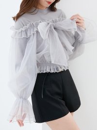 MAJESTIC LEGON/マジェスティックレゴン MAJESTIC LEGON インナー付きビッグリボンブラウス/508308881