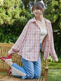 MAJESTIC LEGON/マジェスティックレゴン MAJESTIC LEGON 2wayミディチェックシャツ/508308882