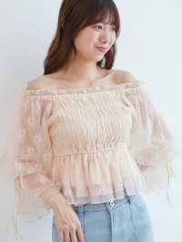 MAJESTIC LEGON/マジェスティックレゴン MAJESTIC LEGON 2wayペプラムシアーブラウス/508308884