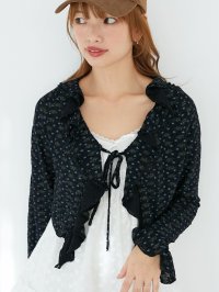 MAJESTIC LEGON/マジェスティックレゴン MAJESTIC LEGON フリルカラーリボンカーディガン/508309272