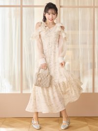 MAJESTIC LEGON/マジェスティックレゴン MAJESTIC LEGON フリルリボン肩あきワンピース/508309274