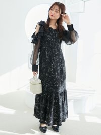 MAJESTIC LEGON/マジェスティックレゴン MAJESTIC LEGON フリルリボン肩あきワンピース/508309274