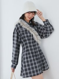 MAJESTIC LEGON/マジェスティックレゴン MAJESTIC LEGON バックレースアップミニシャツワンピ/508309382