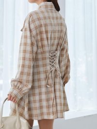 MAJESTIC LEGON/マジェスティックレゴン MAJESTIC LEGON バックレースアップミニシャツワンピ/508309382