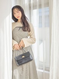 MAJESTIC LEGON/マジェスティックレゴン MAJESTIC LEGON デコルテオープンニットセットワンピース/508309474