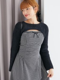 MAJESTIC LEGON/マジェスティックレゴン MAJESTIC LEGON デコルテオープンニットセットワンピース/508309474