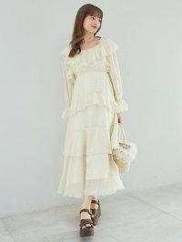 MAJESTIC LEGON/マジェスティックレゴン MAJESTIC LEGON エアリーフリルロングワンピース/508309475
