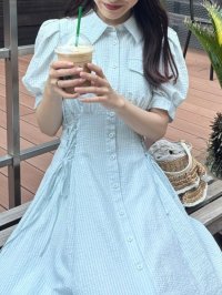 MAJESTIC LEGON/マジェスティックレゴン MAJESTIC LEGON サイドレースアップシャツワンピース/508309476