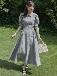 MAJESTIC LEGON/マジェスティックレゴン MAJESTIC LEGON サイドレースアップシャツワンピース/508309476