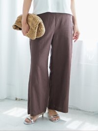 le.coeur blanc/ルクールブラン le.coeur blanc 麻ワイドクロップドパンツ/508309823