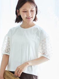 le.coeur blanc/ルクールブラン le.coeur blanc TORRAZZO DONNAドット切替カットソー/508310448