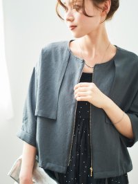 ルクールブラン le.coeur blanc リネンライクライトブルゾン